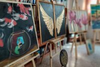 گزارش تصویری | افتتاح کارگاه نقاشی در کتابخانه عمومی شهدای حویق