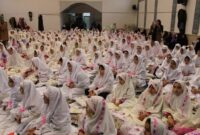 گزارش تصویری | مراسم جشن تکلیف دانش آموزان دختر پایه سوم ابتدایی در رضوانشهر