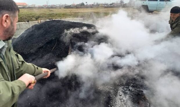 تخریب  ۶ کوره  تولید زغال غیر مجاز در تالش