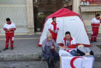 گزارش تصویری | حضور و خدمات رسانی اعضای داوطلب جمعیت هلال احمر تالش در راهپیمایی روز قدس