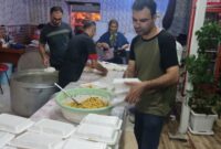پخت و توزیع ۱۱۵۰ پرس غذا در شب عید غدیر