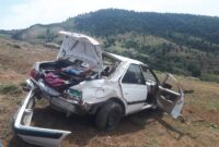 گزارش تصویری | سقوط یک دستگاه خودرو به دره در محدوده گیلانده اسالم