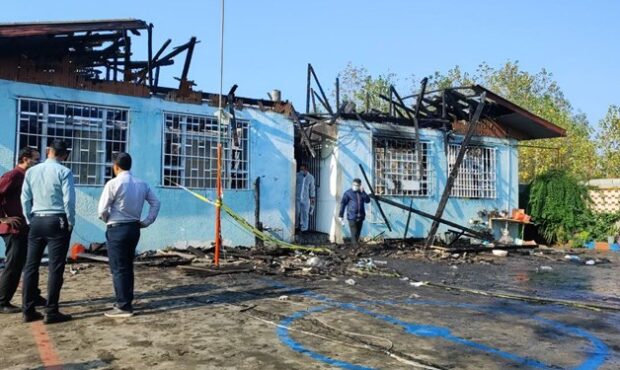 آتش‌سوزی کمپ ترک اعتیاد در لنگرود