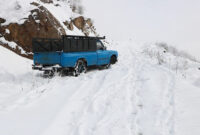 تماشا کنید | بارش ۴۰ سانت برف در ارتفاعات پونل شهرستان رضوانشهر