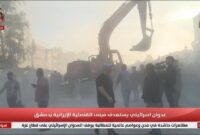 فیلم | تصاویری از ساختمان تخریب شده بر اثر حمله هوایی صهیونیست‌ها
